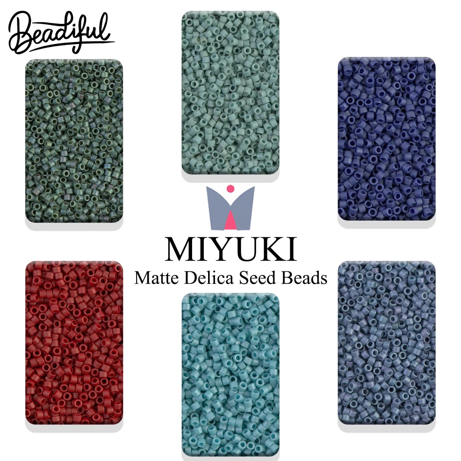 10g/2000pcs Japan Miyuki Delica Beads 11/0 Frosted Matte Glass Seed Beads for DIY Earrings, Loom Weaving & Jewelry Bracelet Maki