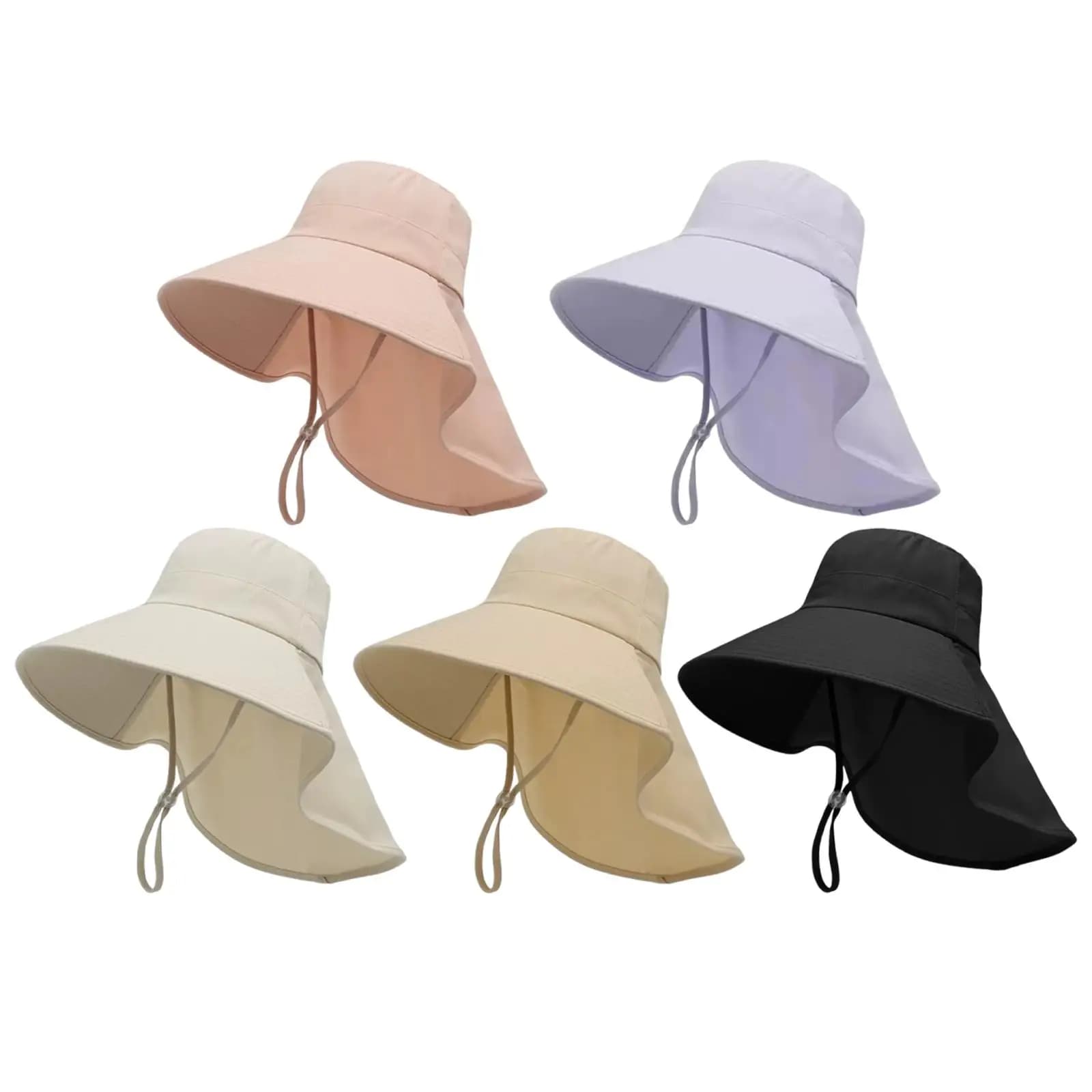 Cappello da pescatore a tesa larga casual traspirante pieghevole da ciclismo all'aperto cappello parasole per passeggiate all'aperto escursionismo pesca zaino in spalla