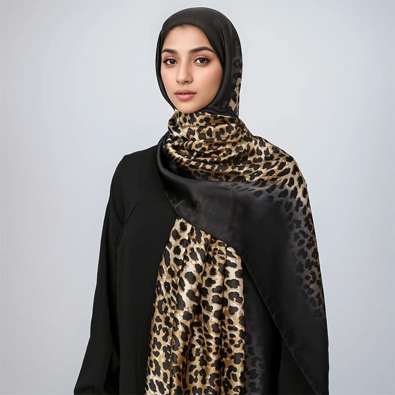Silk Scarf Printed by Luxury Design for Women Shawl Scarf 180x90 cm Square Scarf with Women's Band
