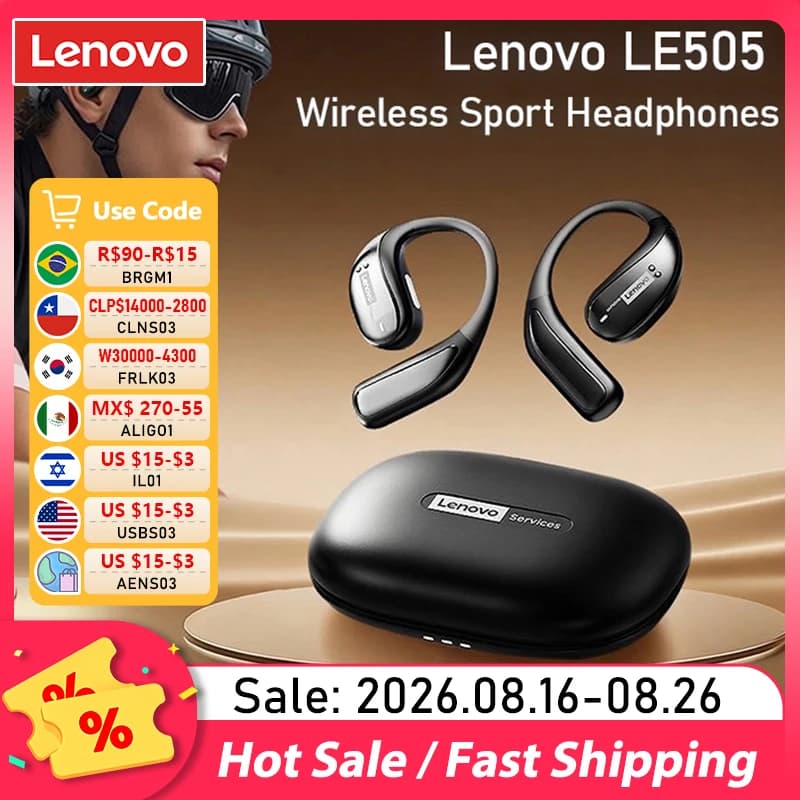 Choice Lenovo LE505 Bluetooth 6.0 Wireless Earbuds Low Latency Gaming Earphones Noise Cancelling Stereo Sport Headset with Mic