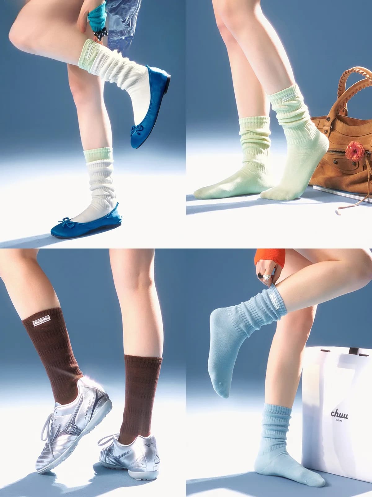 3D Pattern Mid-Calf Knitted Socks Ladies Casual Embroidered Letter Logo Color Spring 2026 New Style Women's Footwear