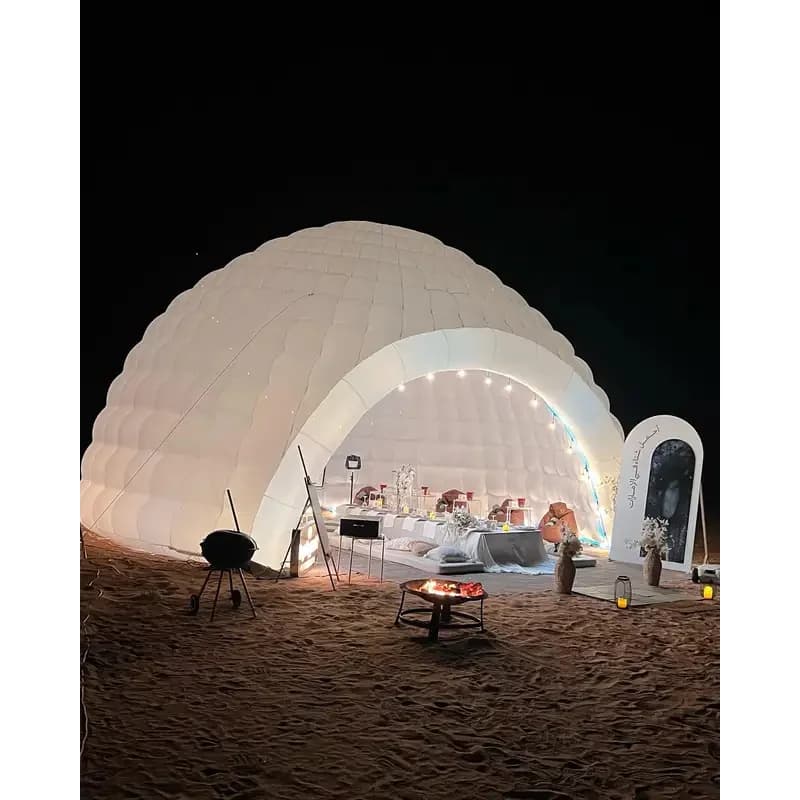 Grande Tenda Gonfiabile Semicircolare per Matrimoni e Feste, Prezzo di Fabbrica per Eventi all'Aperto