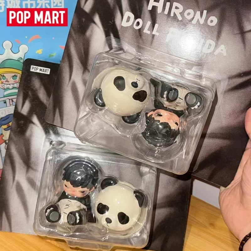Pop Mart Hirono Series DOLL PANDA Anime Figure Blind Box Toys Kawaii Anime Action Figure Surprise Guess Bag Mystery Box