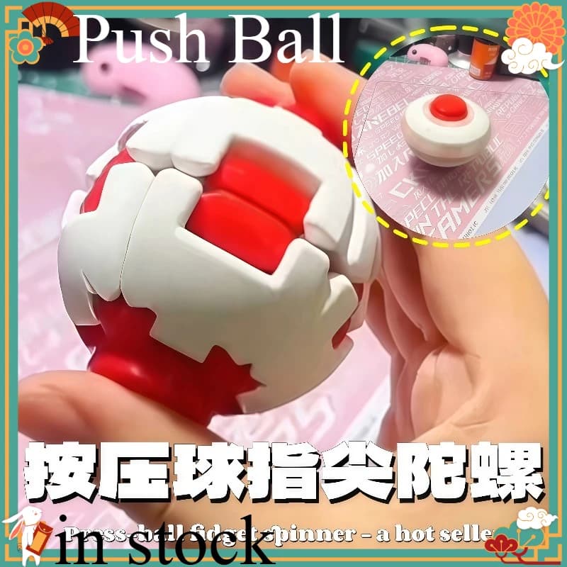 Customizable Color Push Ball Rotating Fidget Spinner 3D Printed Portable Pocket Handheld Stress Reliever Custom Color Toy Gifts