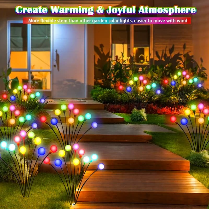 Luci solari da giardino Lucine con lampadina 10/8/6LED Luci solari Luce lucciola impermeabile per esterni per l'arredamento del patio del percorso del cortile