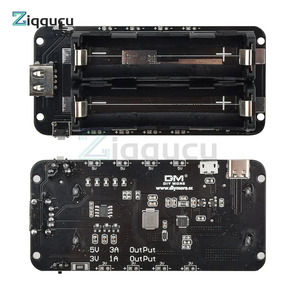 ESP8266 ESP32 ESP32S WeMos 2x18650 caricabatterie Shield V8 5V 2.2A uscita Micro USB/Type-C per Arduino Power Bank