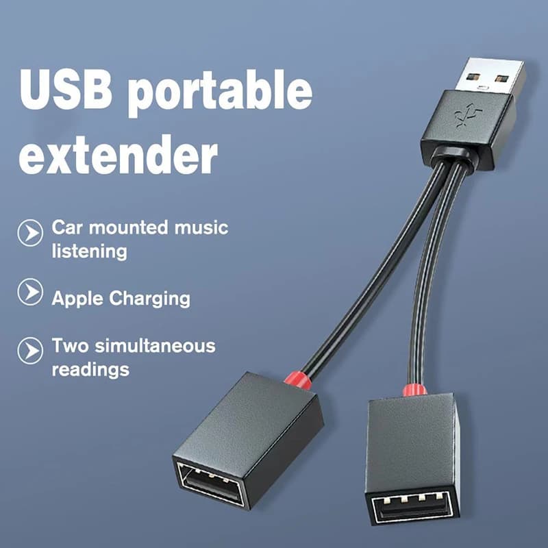 Hub USB 1 in 3 con cavo splitter USB per auto, adattatore multifunzione, cavo di ricarica per iPhone, smartphone Android, per Xiaomi