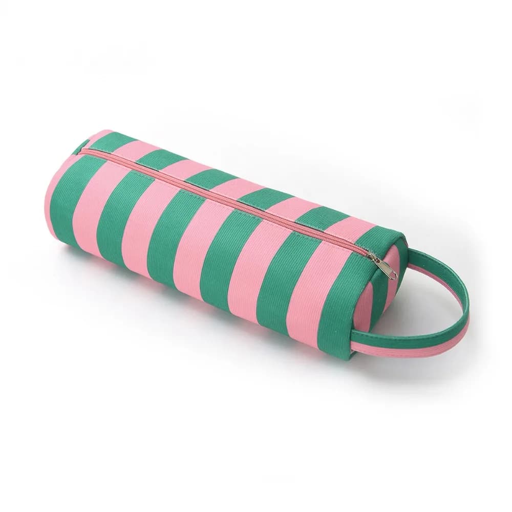Large Capacity Hair Dryer Storage Bag Dustproof Stripe Design Curler Storage Bag Multi-Functional Lightweight Makeup Bag