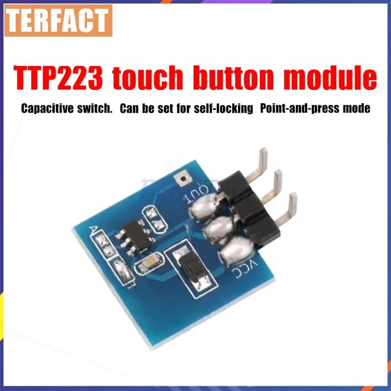 TTP223 capacitive tactile sensor module for ESP32 Arduino, digital tactile switch 3.3V-5.5V Replace DIY button