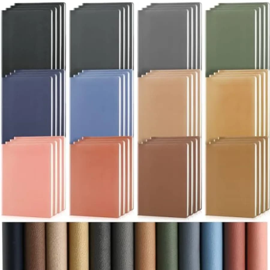 48 Pcs A6 PU Leather Journals Notebook Bulk Lined Journal Soft PU Leather Cover Ruled Writing Notebook for Home Writing School