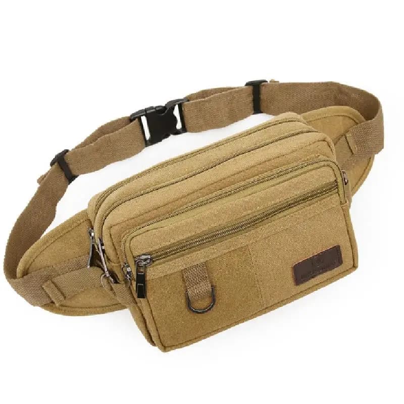 Marsupio alla moda per uomo donna borsa casual borsa grande cintura per telefono marsupio in tela da viaggio all'aperto borsa a banana