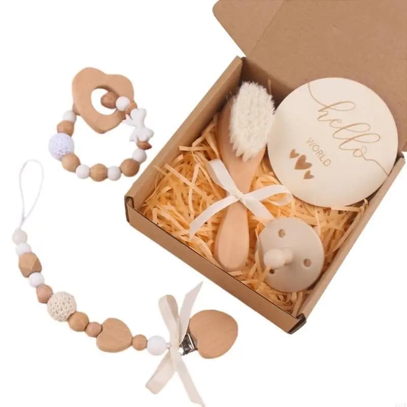 Giocattolo per dentizione e set clip per ciuccio Set portaciuccio per massaggiagengive infantile Set regalo per per con