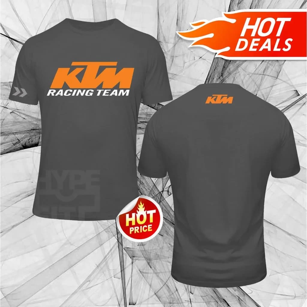 NUOVA maglietta da corsa KTM Racing Team Logo Scrambler Motorcycle To Race in cotone 160 GSM a maniche corte SS unisex