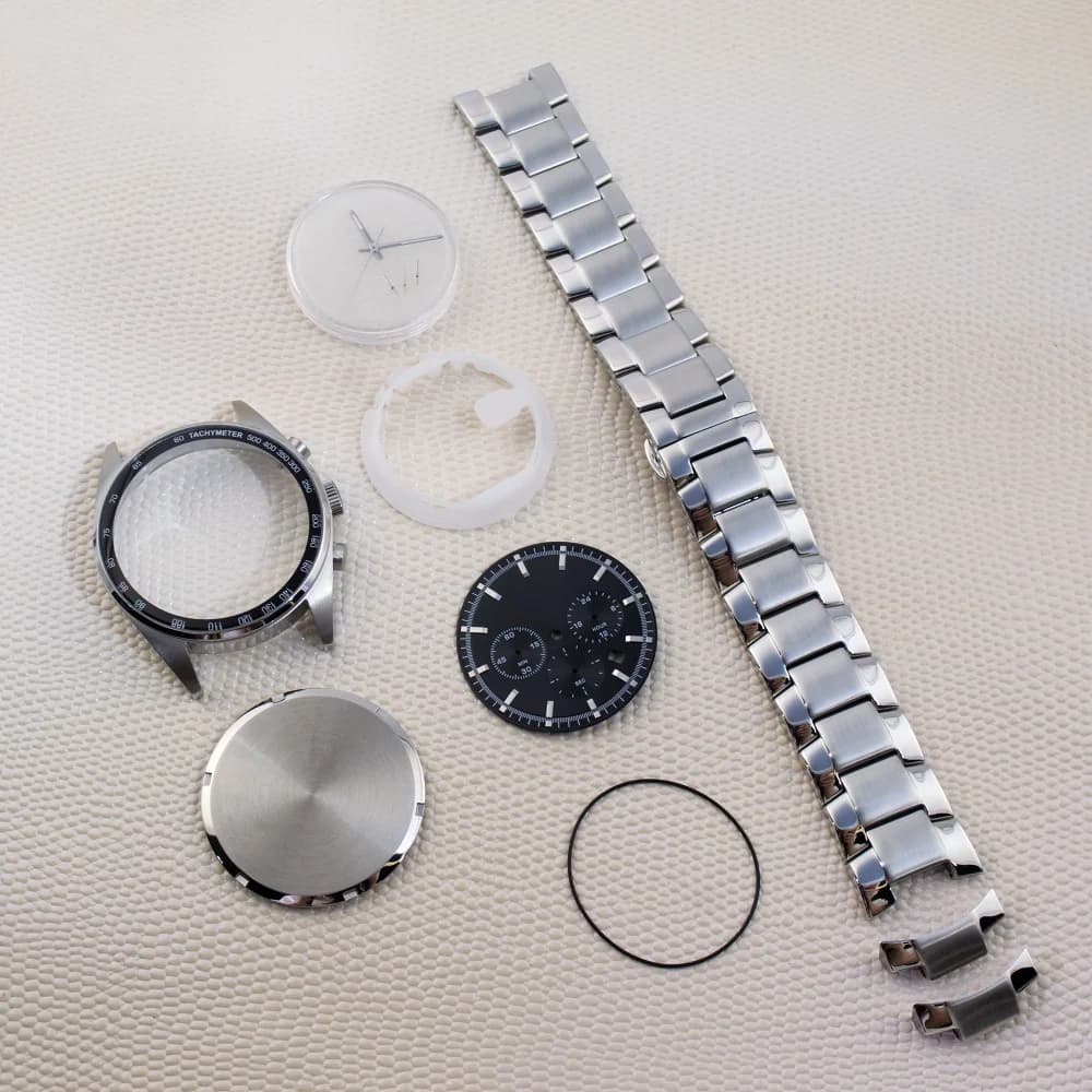 Cassa VD53 42MM in Acciaio Inossidabile 316L, Cinturino, Accessori per Orologi da Uomo, Movimento al Quarzo, Quadrante Panda, Lancette, Parti di Orologi Impermeabili