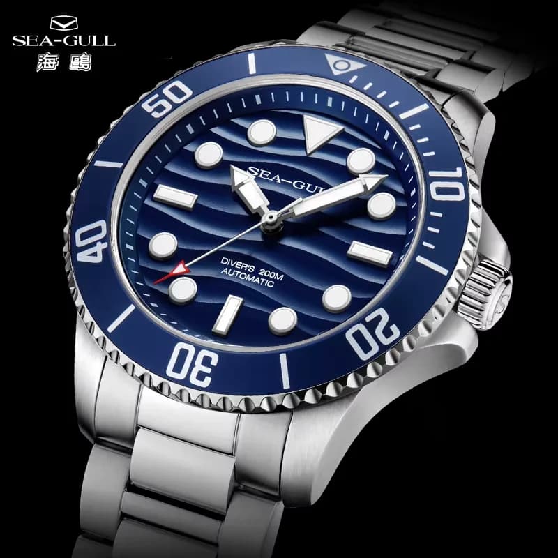 Seagull Automatic Man Watch Ocean Series 200M Waterproof Luminous Sapphire Crystal Fashion Diving Mechanical Wristwatches 6203