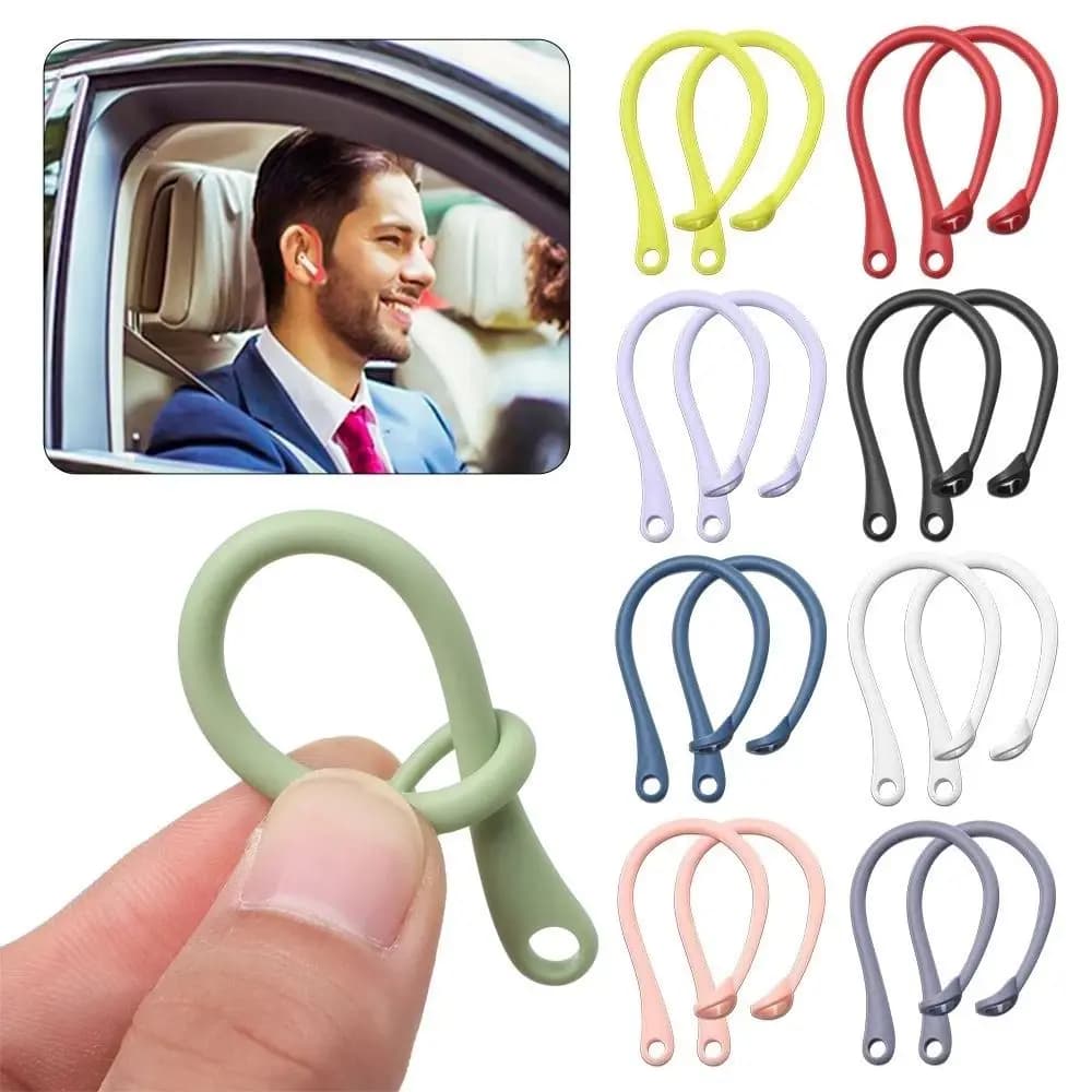 1 paio di cuffie wireless anti-smarrimento con gancio per l'orecchio in silicone, ganci per l'orecchio, supporto per auricolari, accessori per cuffie