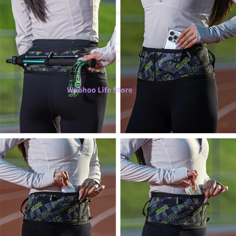 Racing Number Belt for Marathon and Triathlon, Elastic Pettoral Door, Braided Sport Belt for Cycling with Quick Hook
