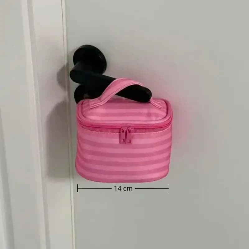 Flip-top Mirror Makeup Organizer Bag Portable Waterproof Travel Toiletry Handbag for Gift Giving