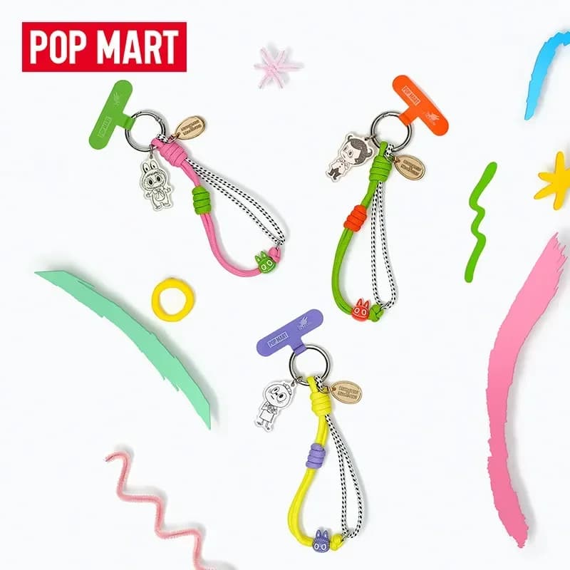 POPMART THE MONSTERS 10° Anniversario Anime Figure Ciondolo per Cellulare Blind Box Ornamento Statuette Modellini Regalo
