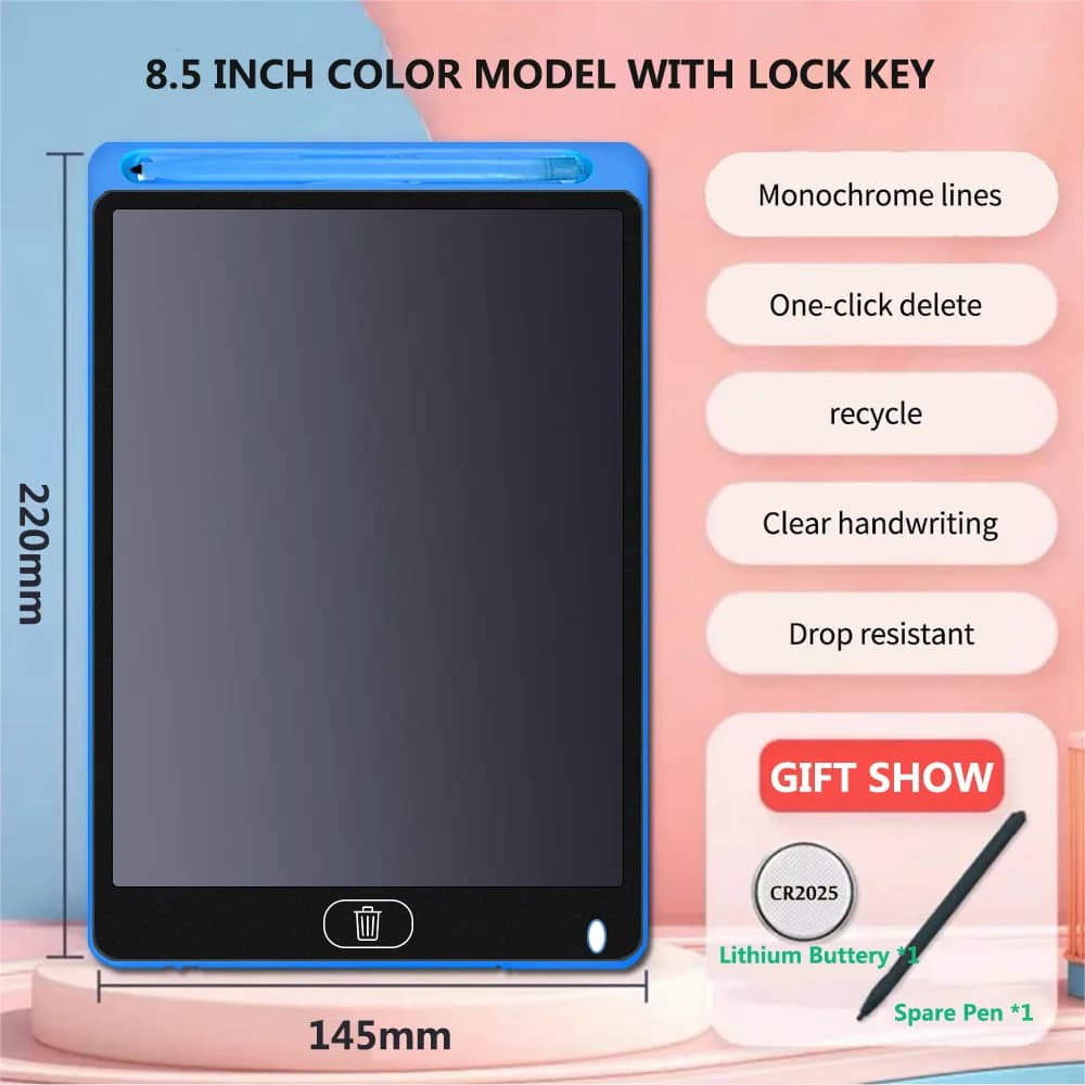 Tavolo da disegno elettronico da 8,5/12 pollici Schermo LCD Scrittura Tavolette grafiche digitali Blocco di scrittura elettronico Giocattoli per bambini