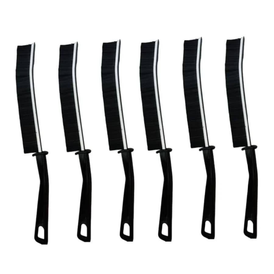 Set di 6 Spazzole per Pulizia Fessure, Spazzola Piatta Curva per Spazi Stretti, Fessure Profonde e Piccoli Spazi, Setole Dure, Facile da Pulire, Senza Residui, per Pulizia Cucina e Bagno