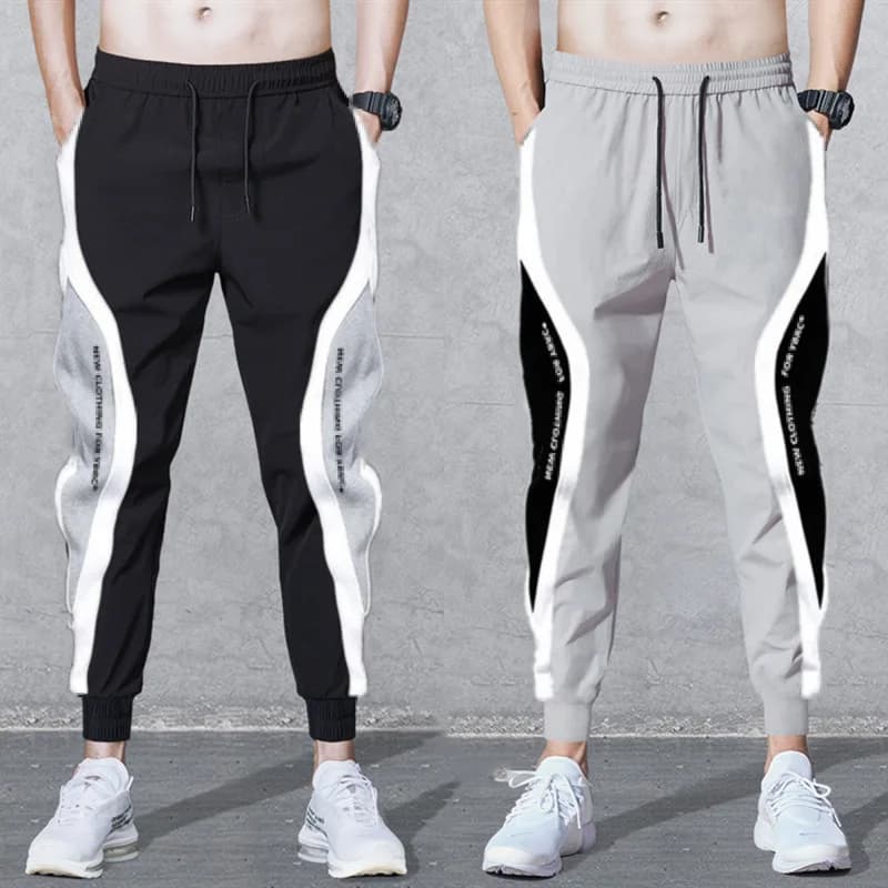2025 Pantaloni sportivi da uomo primavera autunno Leggings larghi da uomo Patchwork Pantaloni da allenamento per corsa Pantaloni casual Pantaloni da moda