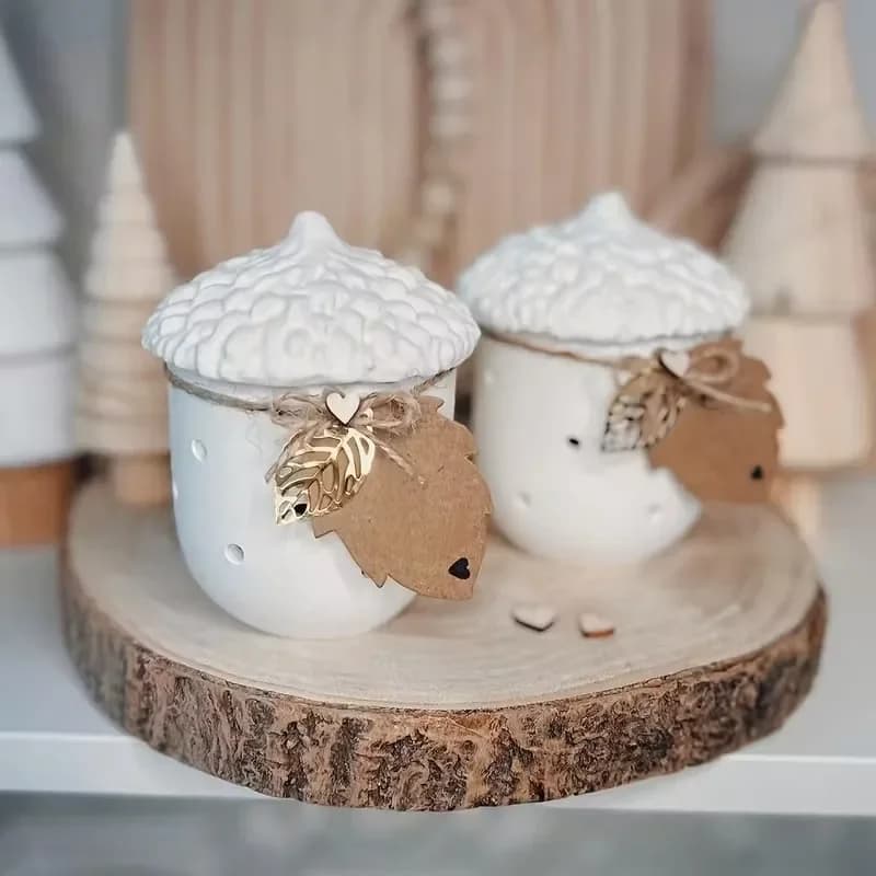 Latest Models Pine Cone Silicone Jar Resin Mold with Lids Epoxy Resin Casting DIY Jewelry Storage Box And Candy Making