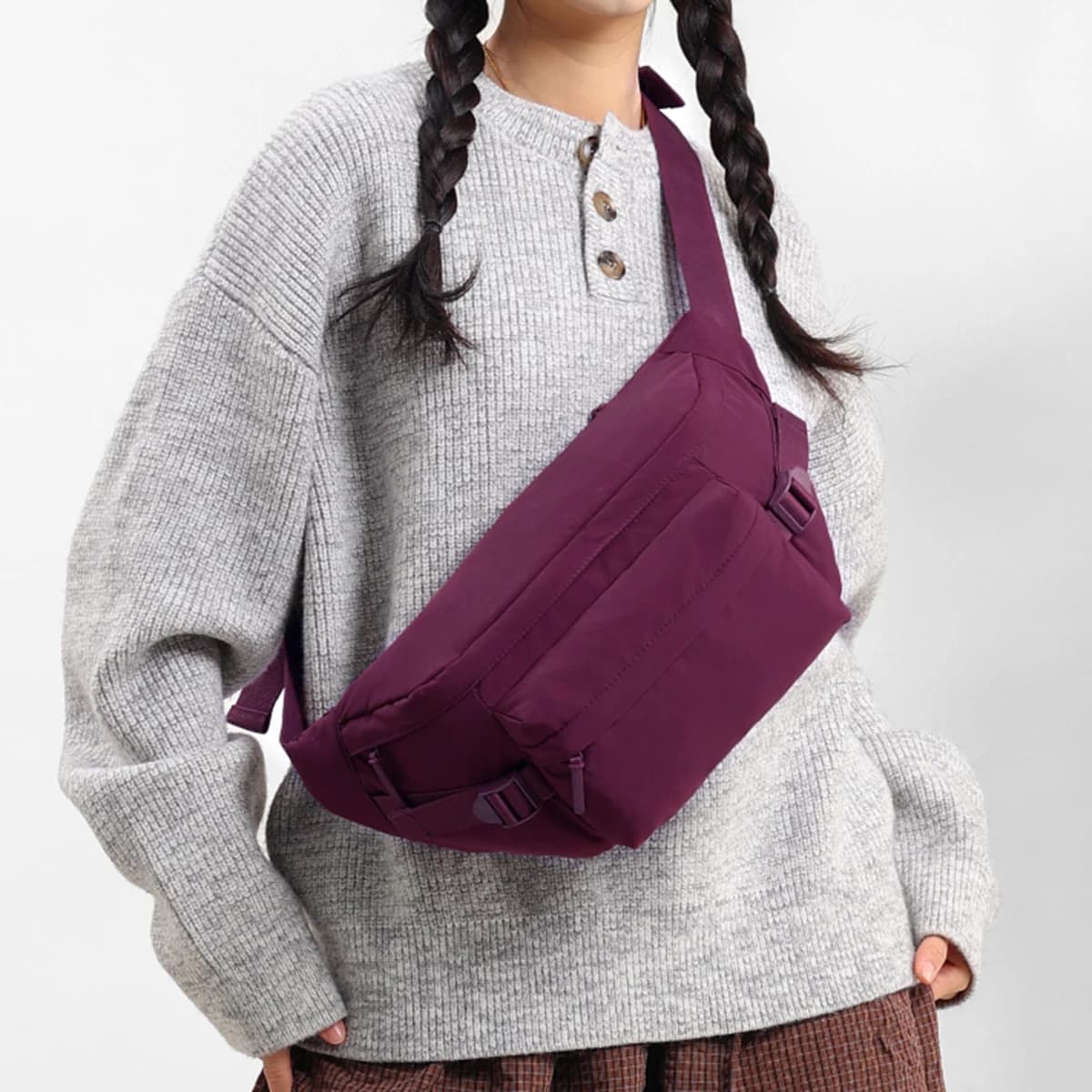 Borsa a tracolla singola da uomo, Borsa da petto per ciclismo, Zaino da moto da uomo per pendolari, Marsupio, Borsa piccola estiva, Stile per coppia