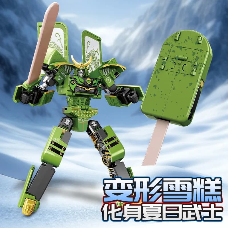 Robot deformabile a forma di gelato, simulazione divertente, modello Samurai Gelato, giocattolo puzzle per bambini con deformazione manuale