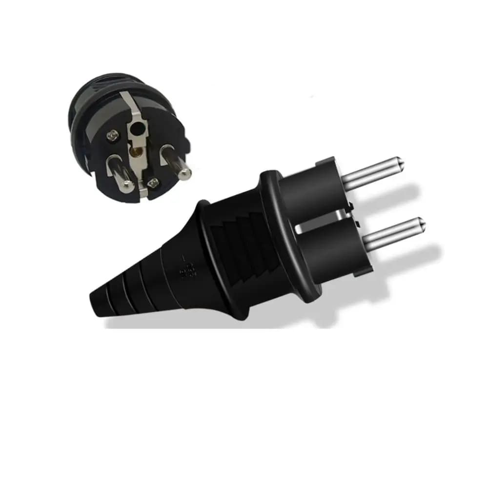 Adattatore Portatile 16A 250V con Spina EU, Resistente al Fuoco, Connettore Universale Ricablabile per Prese di Corrente da Viaggio