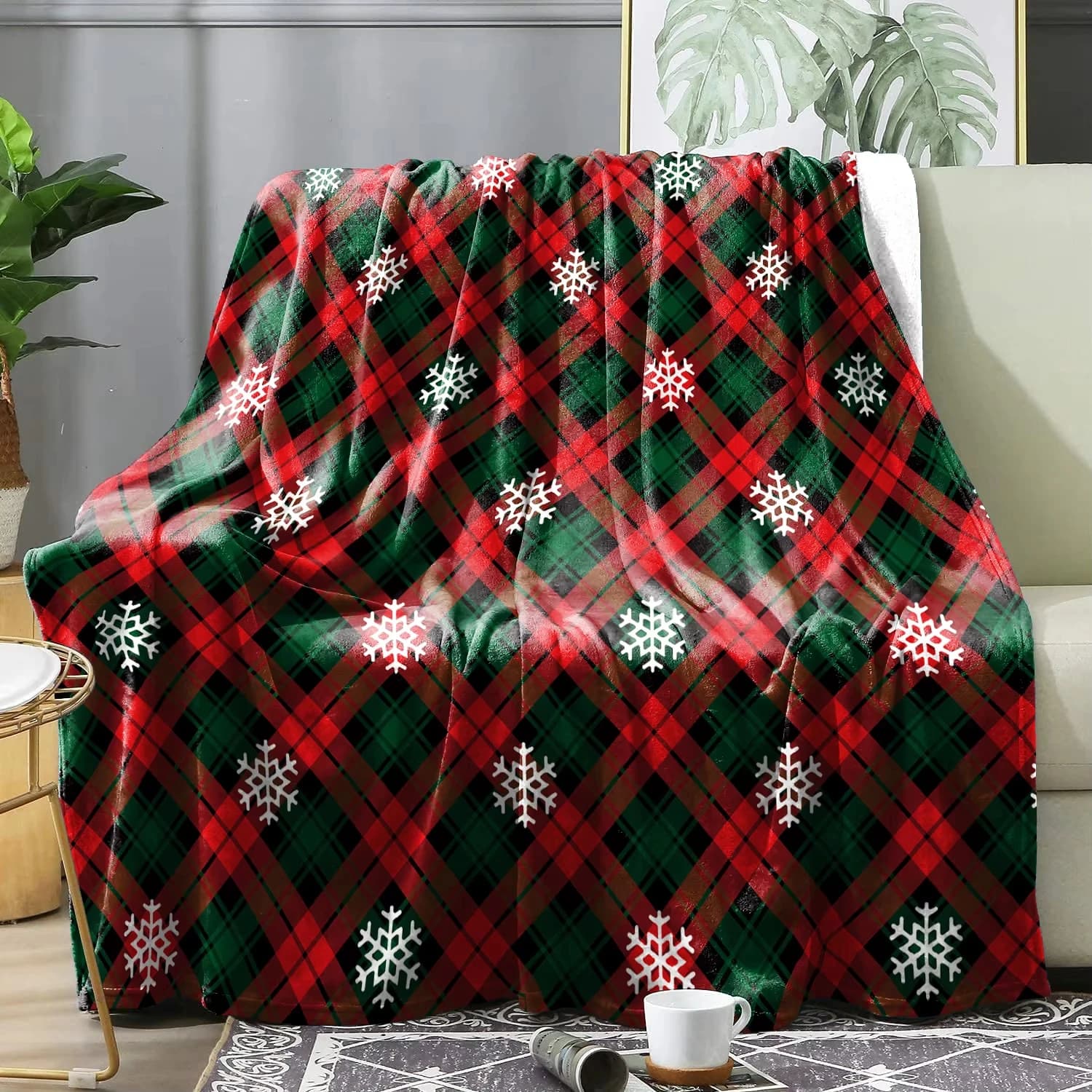 Christmas Scottish Winter Cover Copriletti Hot and soft cover in flannel for sofa Bed linen Decorative for the house Holiday Gifts