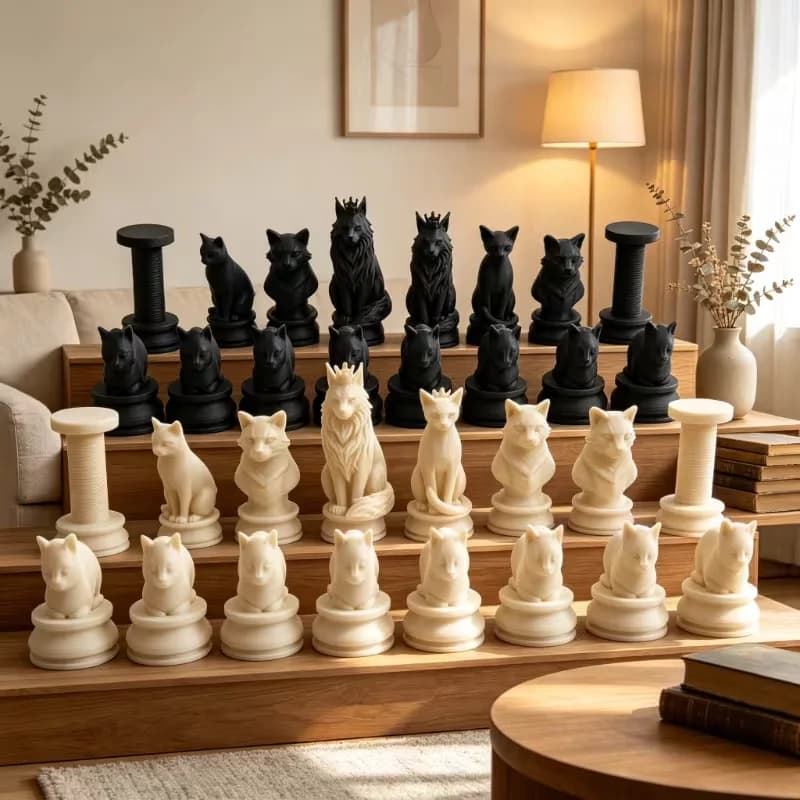 16/32 Pcs Modern Chess Piece Set Suitable for Chess Board Game Desktop Decorative Ornaments