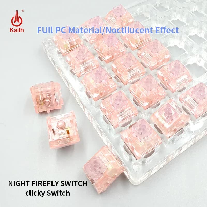 Kailh Box Night Firefly Keyboard Switch Clicky 60g RGB for DIY Mechanical Keyboard SMD 5Pins MX Luminescent Switches