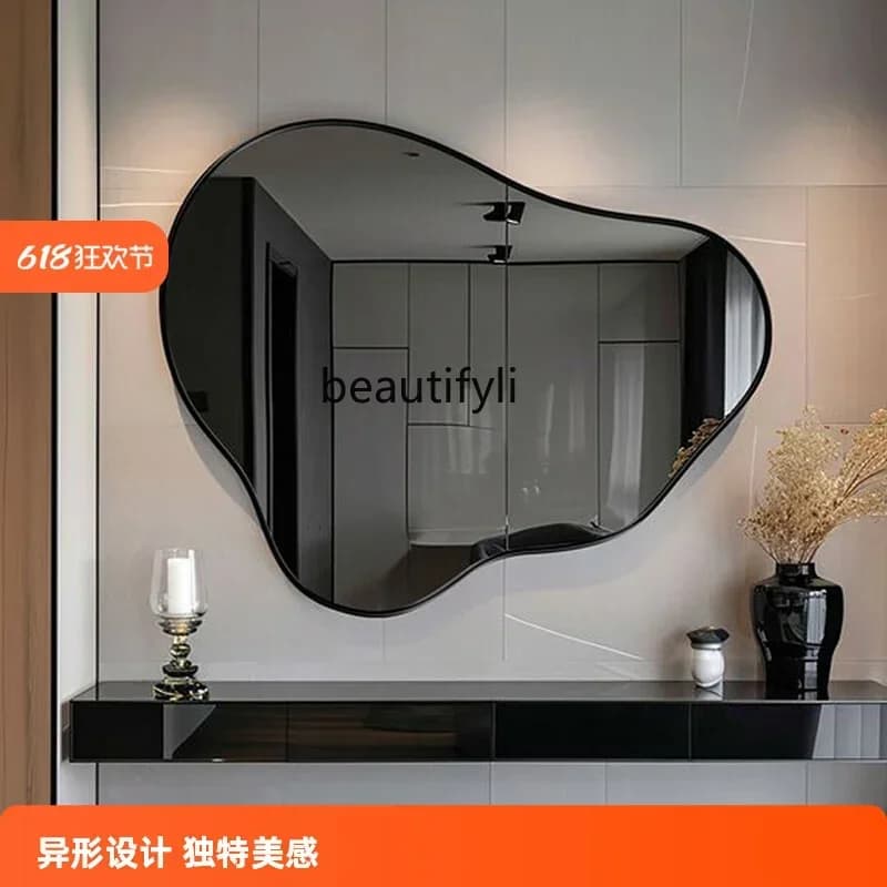 YA17 Specchio da bagno francese specchio decorativo irregolare appeso a parete soggiorno domestico specchio decorativo dalla forma speciale
