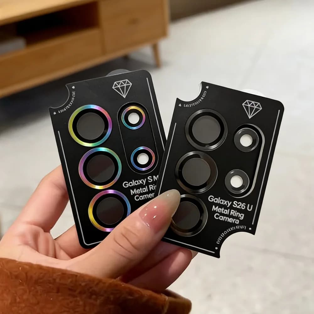 Metal ring for camera lens and glass case for Samsung Galaxy S26 Ultra S25U S24 S23 Plus S22, lens and screen protection