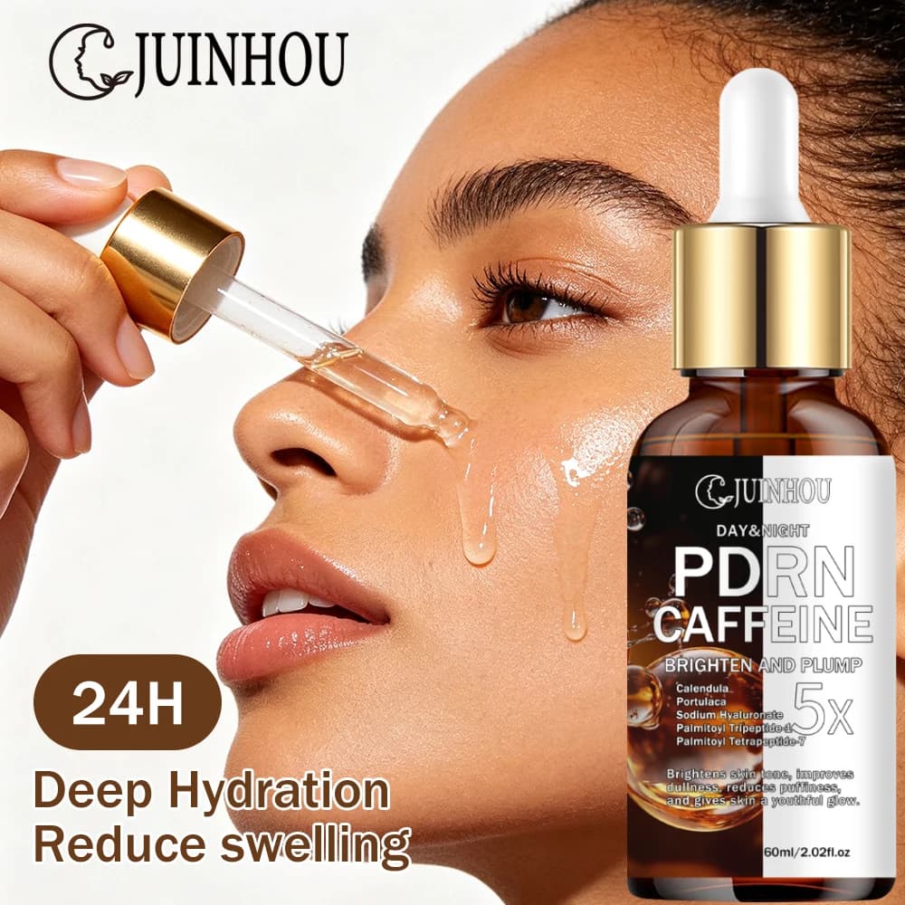 JUINHOU PDRN Caffeine Facial Serum Brightening Soothing Reduce Puffiness Makes Skin Look Plump And Vibrant Suitable For Everyone