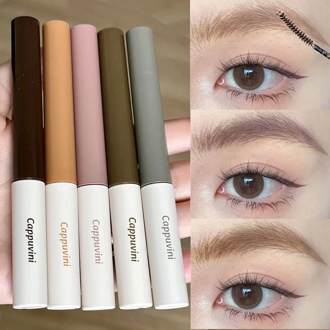 Gel Tinta Sopracciglia Grigio Naturale Marrone, Mascara Impermeabile ad Asciugatura Rapida, Crema Colorante Effetto Tatuaggio per Sopracciglia, Cosmetico