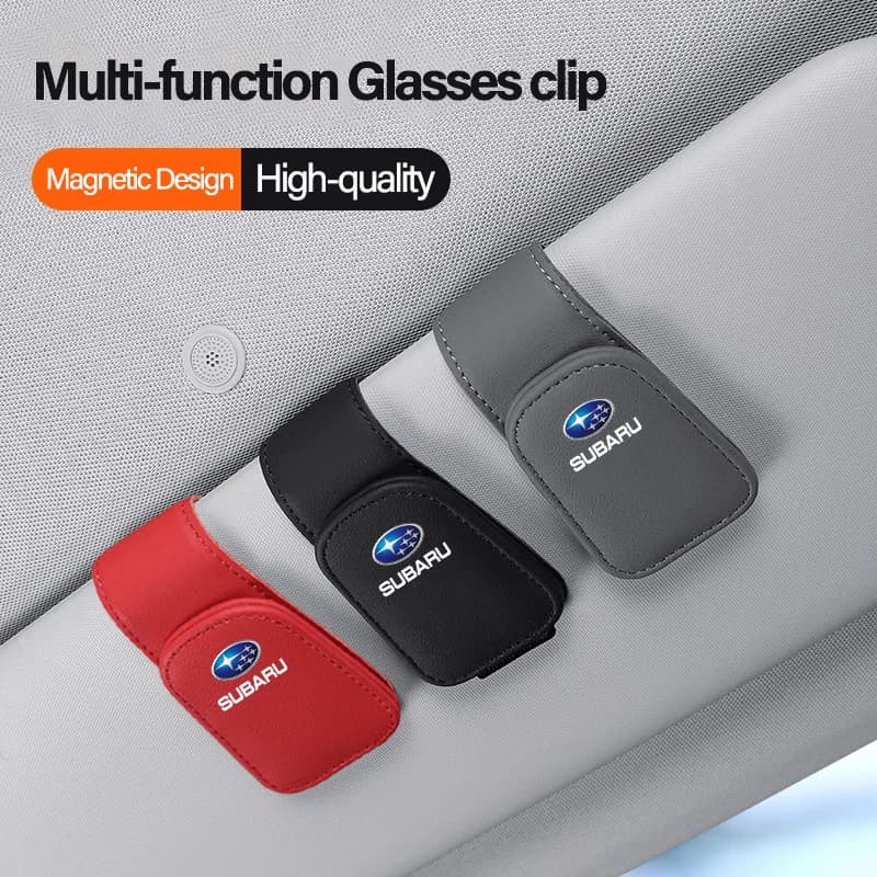 Subaru Car Interior Visiera parasole Porta occhiali Clip per occhiali da sole per Crosstrek XV Forester BRZ Outback Smart Legacy Impreza Levorg