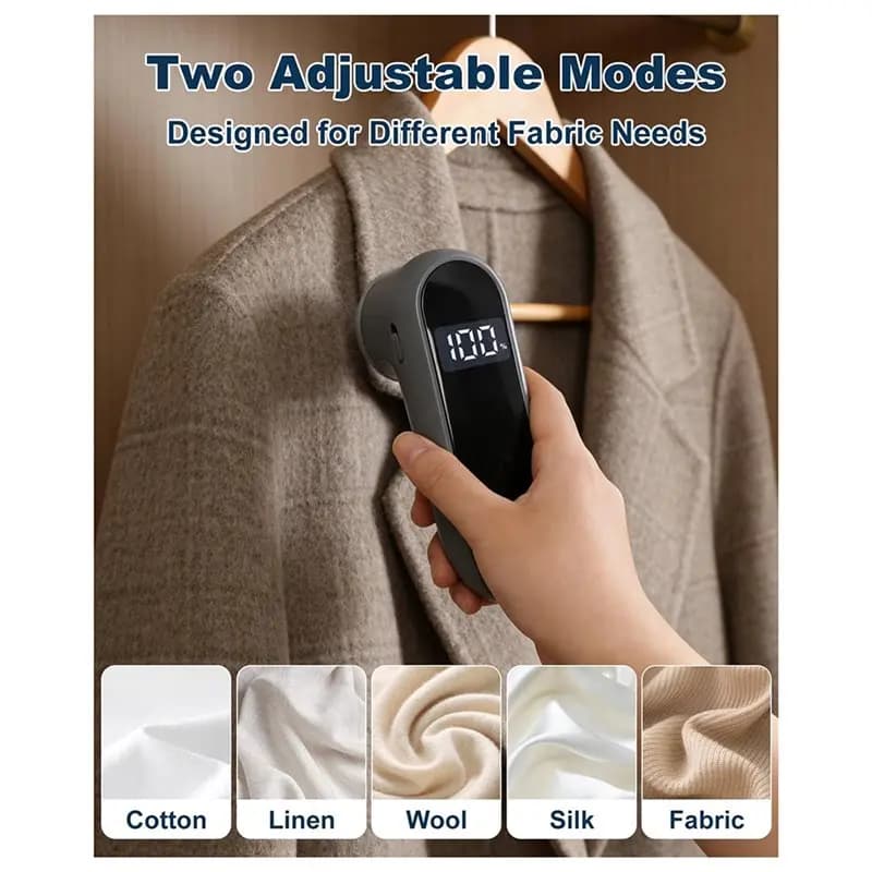 ABBZ-Digital Display Electric Lint Shaver, 6-Leaf Blade Fabric Shaver Lint Remover For Clothes, Sweaters For All Fabrics
