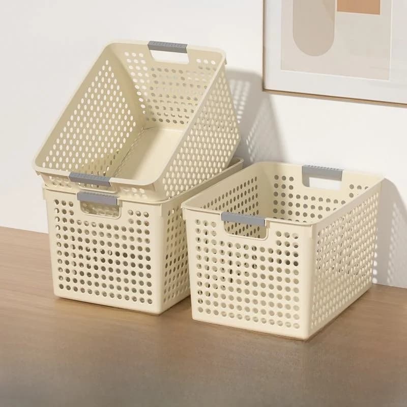 Plastic Bearing Basket for Kitchen and Bedroom, Organizer Container for Clothes and Toys, Home Use, Brand Fighting Bear