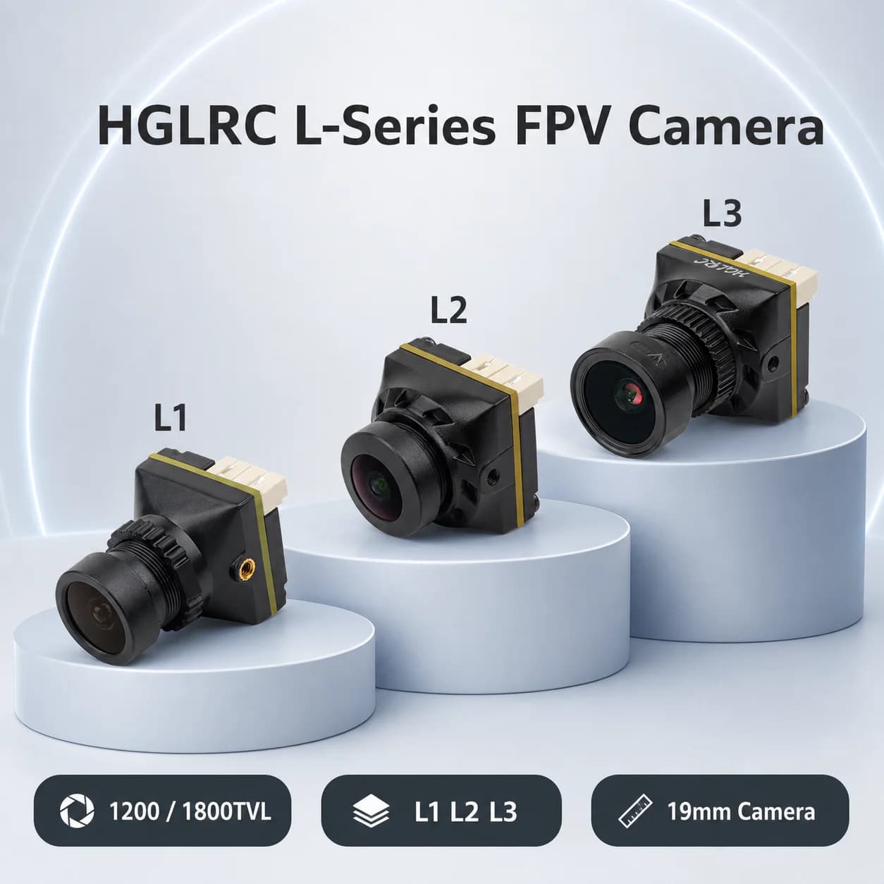 HGLRC L-Series L1 L2 L3 FPV Camera 1200TVL 1800TVL 5-24V 5-40V PAL NTSC OSD For RC Racing Quadcopter Drone Accessories