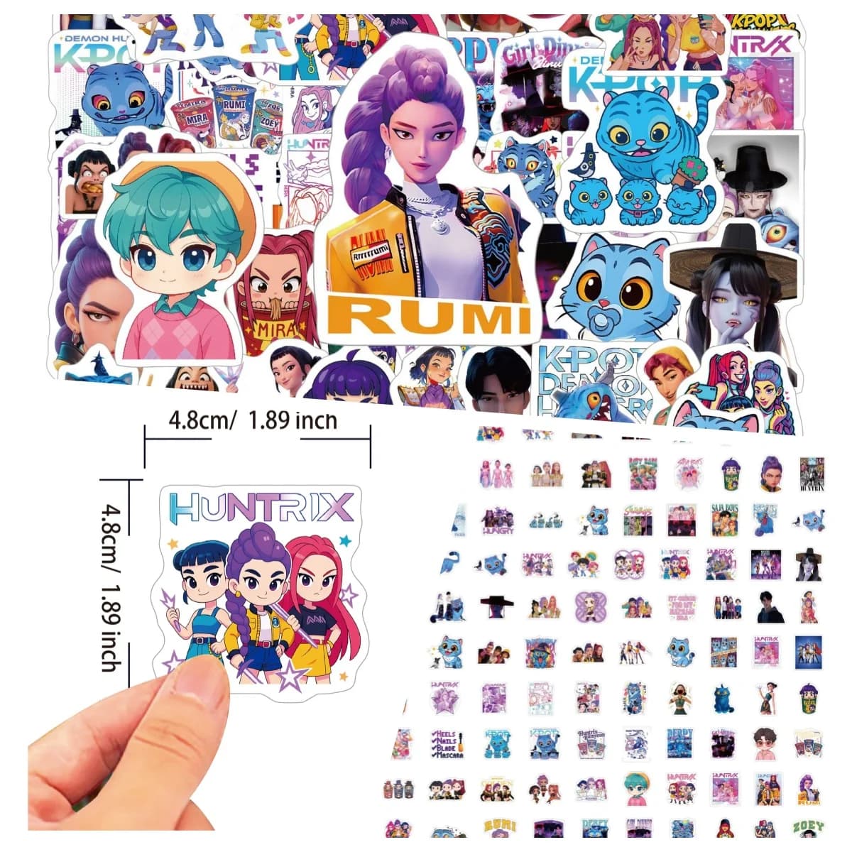 100 adesivi anime in stile cartone animato sono impermeabili, compatti e possono decorare telefoni cellulari e computer. Adesivi Creativi e Carini per Quaderni