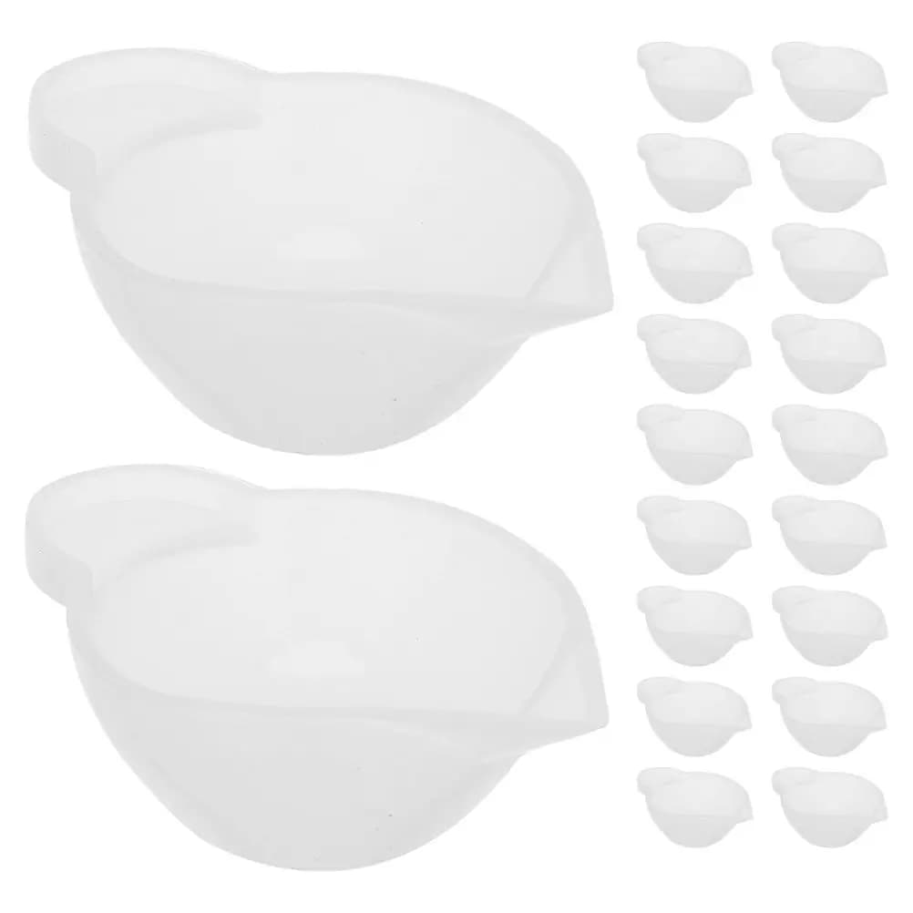 Set di 20 Coppette in Silicone per Miscelazione Resina Epossidica, Strumenti per Creazione di Gioielli