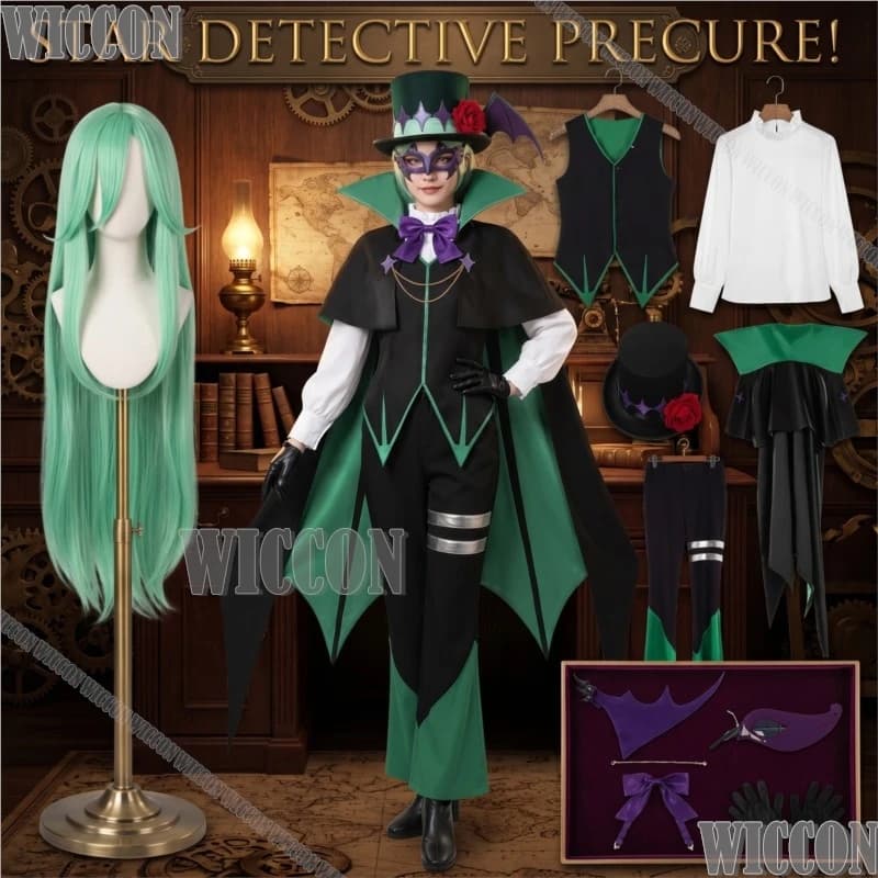 Costume Cosplay Star Detective Precure Cure Mystique, Abiti per Adulti di Personaggi Anime, per Halloween, Carnevale e Natale