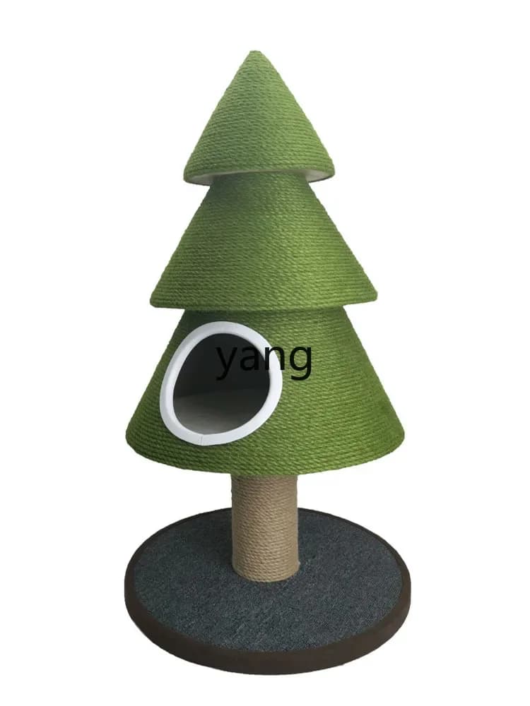 LH tiragraffi spada corda di canapa albero di pino artigli di macinazione arrampicata albero di gatto colonna tiragraffi per gatti integrata