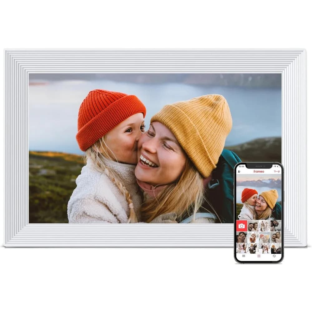 Cornice digitale WiFi da 10 pollici con touchscreen IPS HD, 32GB, condivisione istantanea, idea regalo