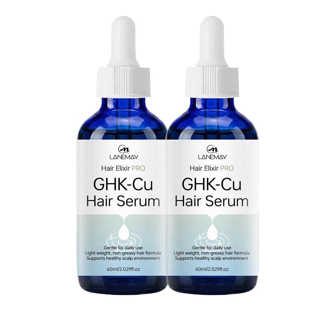 60ml GHK Cu Copper Peptide Hair Serum Hair Deep Nourishment Fast Absorbing Moisturizing Strengthen Roots Non Greasy