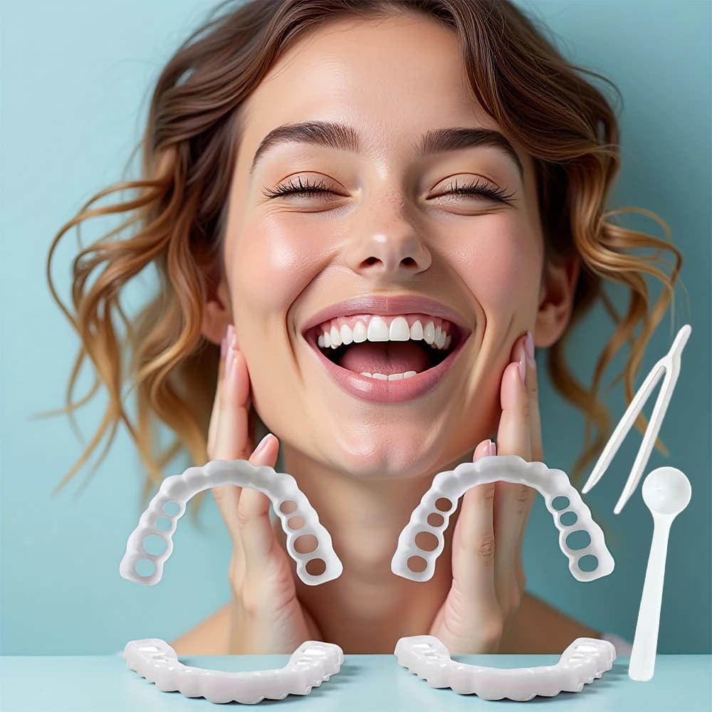 Faccette Dentali per Sorriso Istantaneo, Sbiancanti, Riutilizzabili, Temporanee, Copertura per Denti Finti, Design Sottile e Leggero H2931