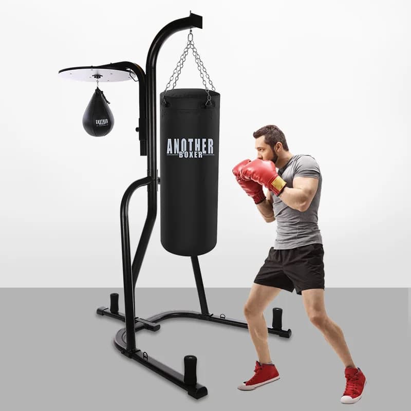 standing Sandbag Rack Stand, Boxing Punching Bag Stand, 400 Lbs Weight Holder for at Home Gym Martial Arts Punching Fitness