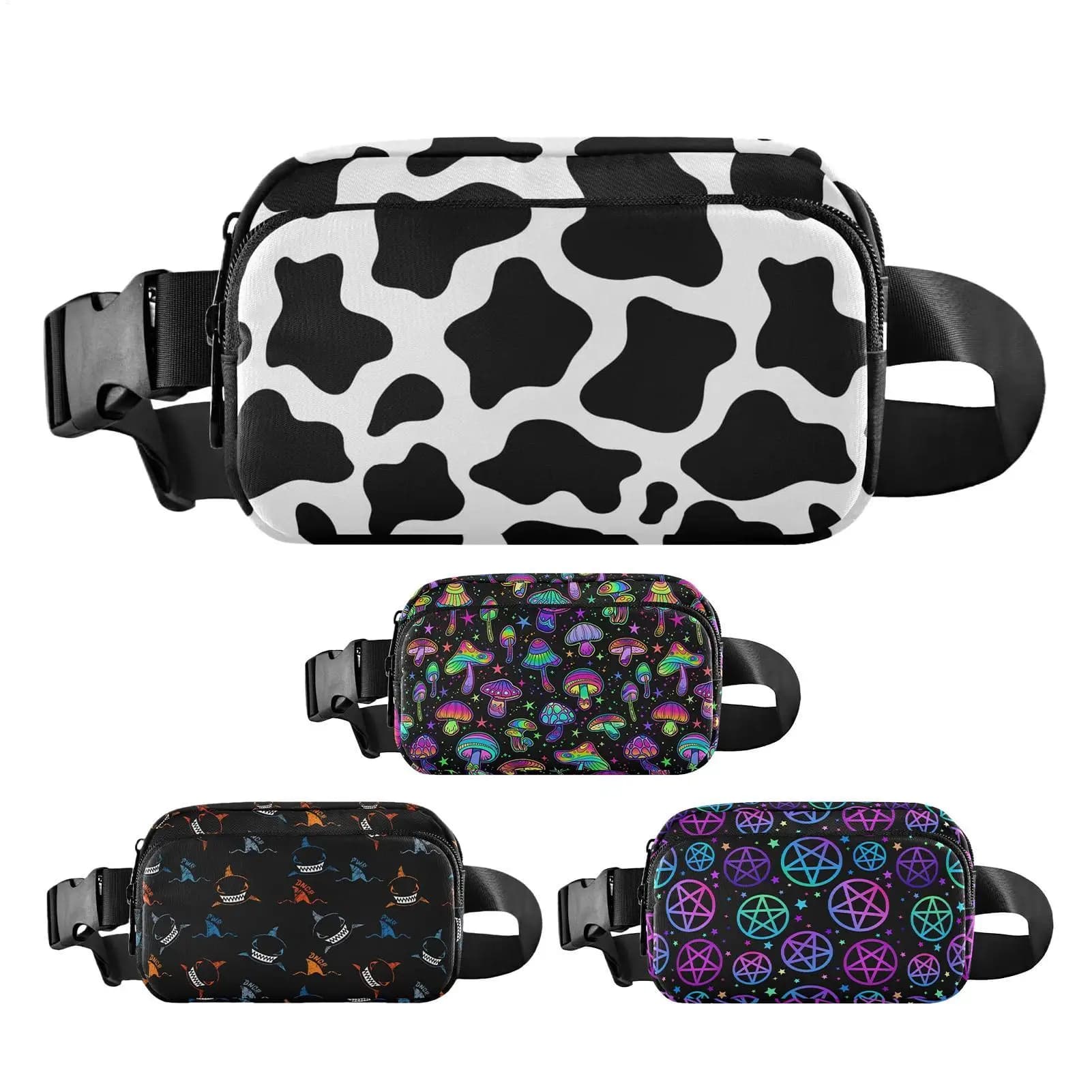 Fashion Waist Packs Adjustable Reflective Mobile Phone Wallet Zipper Unisex Running Belt Bag For Mobile Phone Hiking Casual